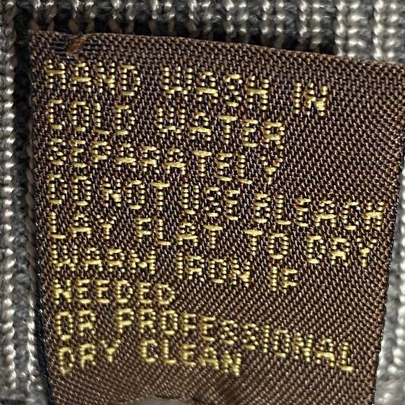 Roberto Villini Collezione Mens Size XXL Tan Windowpane Sweater Long Sleeve - Picture 8 of 8